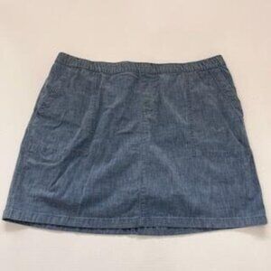 Land's End Skort Women’s 22W Light Denim Cotton Active Wear Athleisure Plus Size